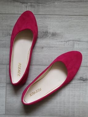 3 For $12 - Women’s Fuchsia Suede Ballet Flats